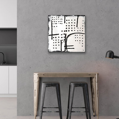  «Scribed Platform 2» par Michael Willett, art mural en verre acrylique, 24 po x 24 po