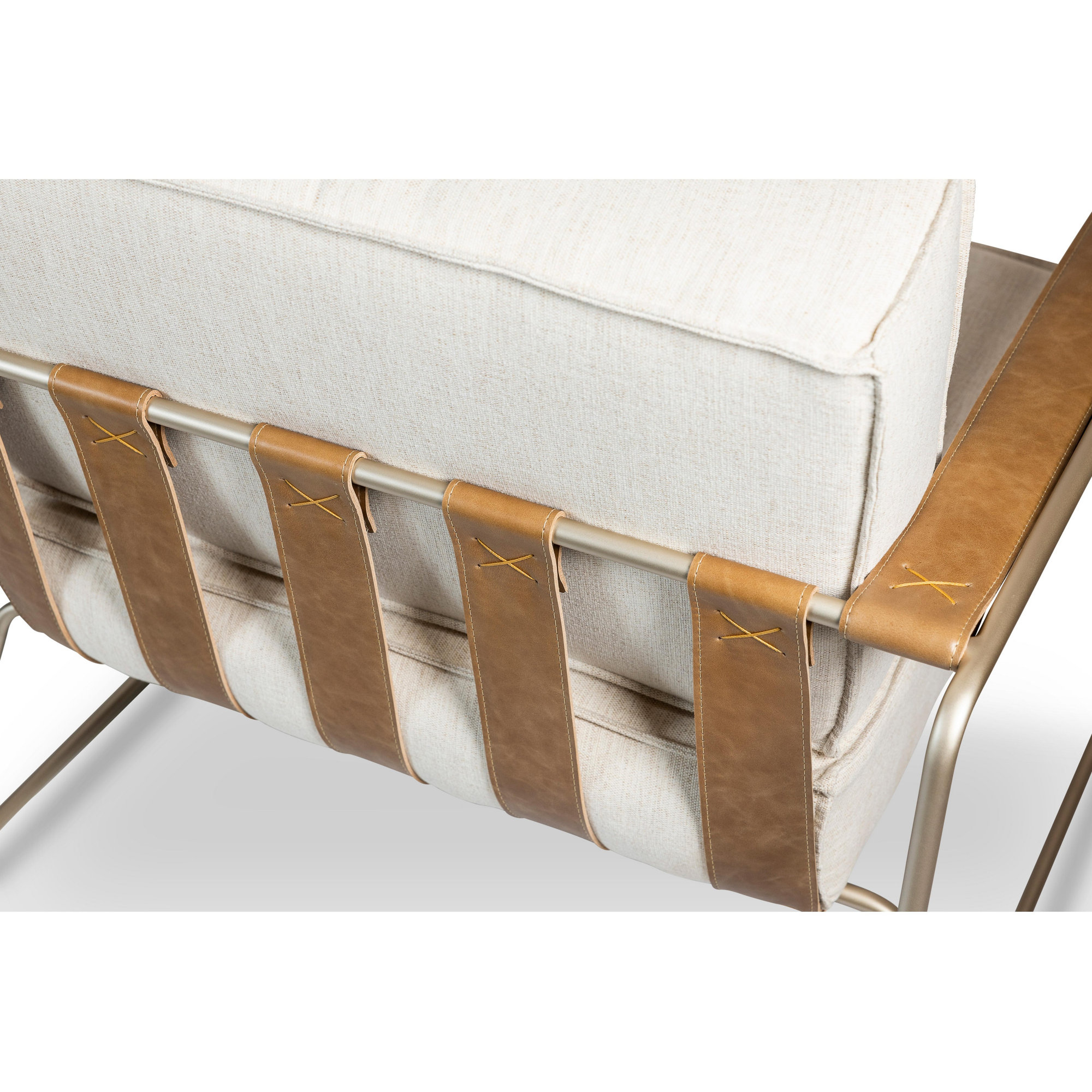 Gata Upholstered Armchair, Medley Ivory Performance Basketweave