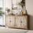 60"Wood Accent Cabinet With 4 Doors