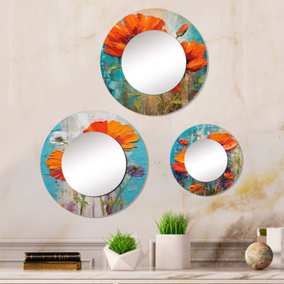 Ekansh Metal Round Mirror