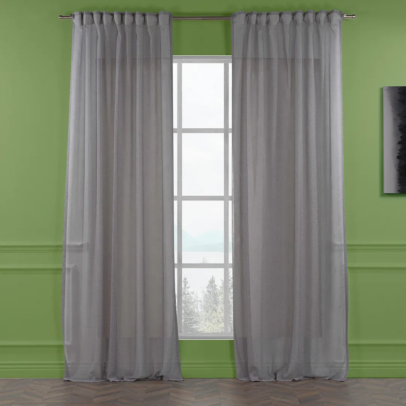 Rideaux extra larges et extra longs, L 100 po x L 180 po, Gris