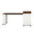 Extendable Dining Table with Extra-Long Folding Top, Rolling Kitchen Island with Drawers, Power Outlet and Brake lock, Storage Cabinet for Kitchen and Dining Room (Walnut + Creamy White)-1395282970
