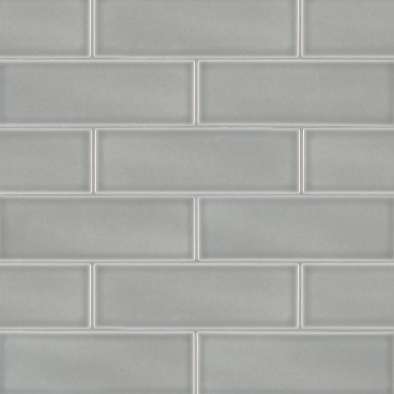 Subway 4 in. x 12 in. Glossy Ceramic Wall Tile, Mistfall