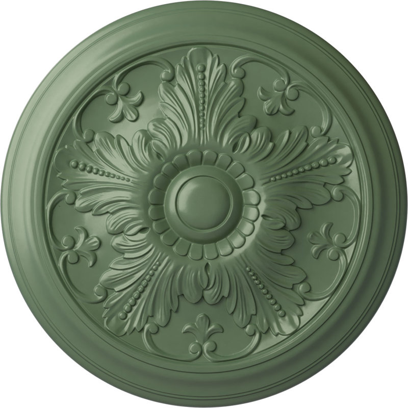 Médaillon de plafond H 16,875 po x l 16,875 po x P 3,5 po Vienna, Vert athénien