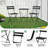 3-Piece Folding Bistro Set,Black-111216459