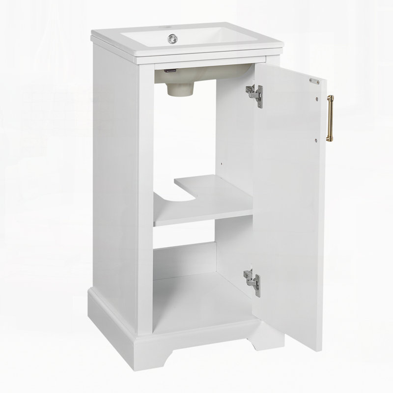 16-inch Bathroom Vanity with Ceramic Sink