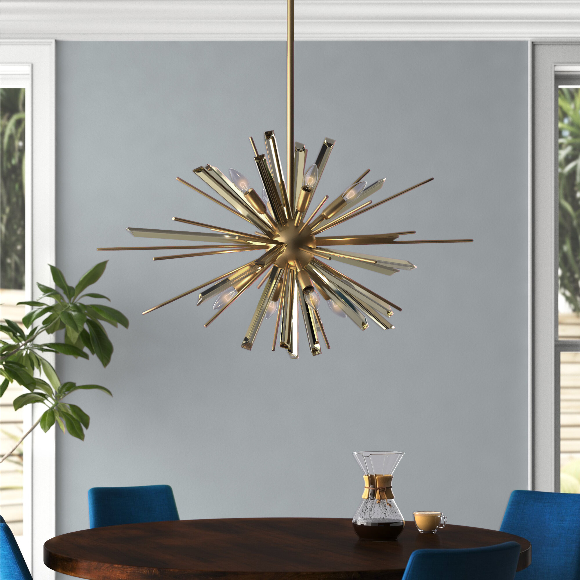 Bruna 8 - Light Dimmable Sputnik Sphere Chandelier