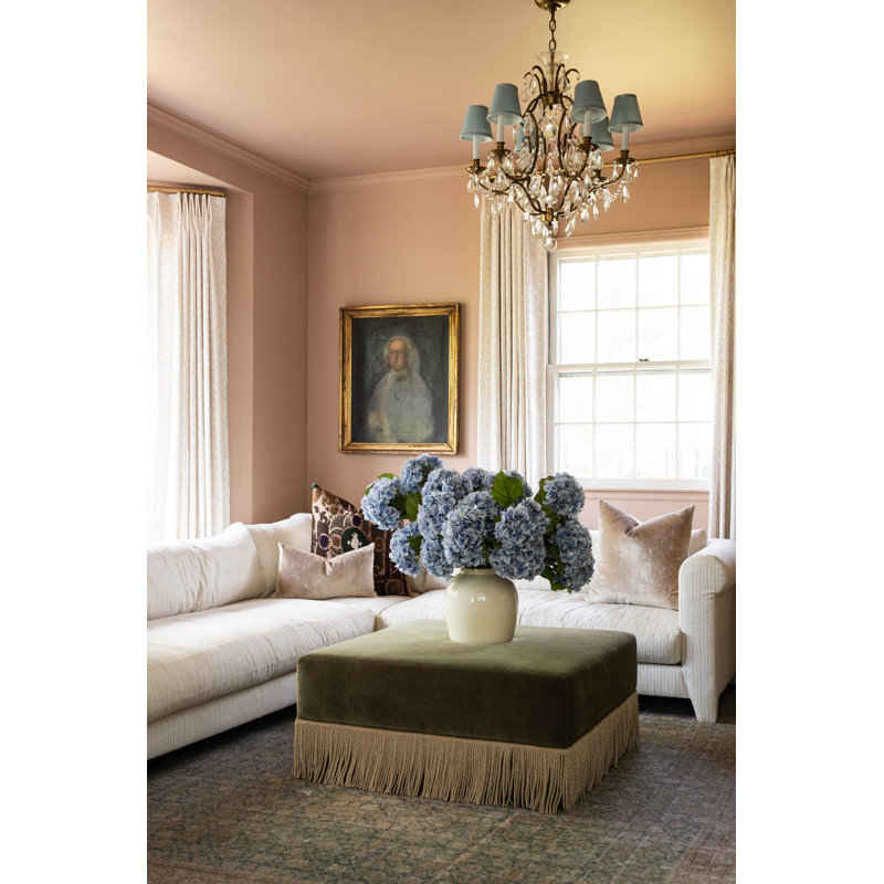 Orion Ottoman by River and Bord, Cotton Cane Silver Sage