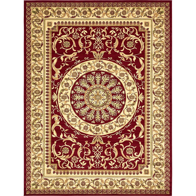 Tapis à motif oriental rouge Royale, Rectangle 9 pi x 12 pi