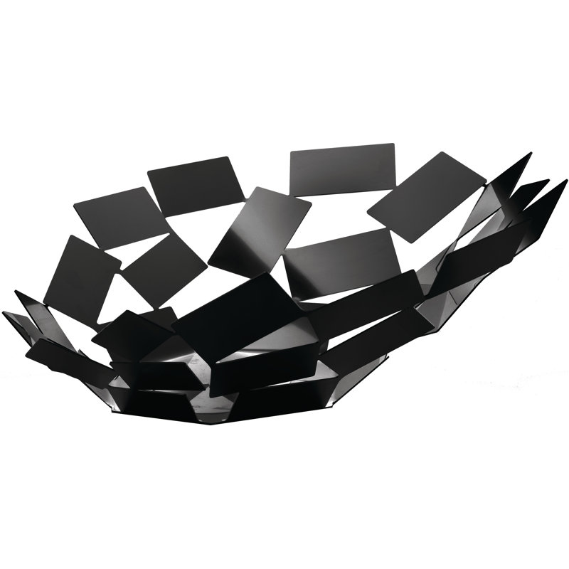 Alessi La Stanza Dello Scirocco Stainless Steel Fruit Bowl, Black