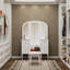 Bureau de maquillage avec miroir triple