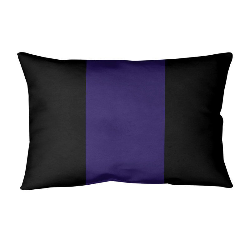 Housse de coussin lombaire Atlanta, Baltimore, Violet / noir