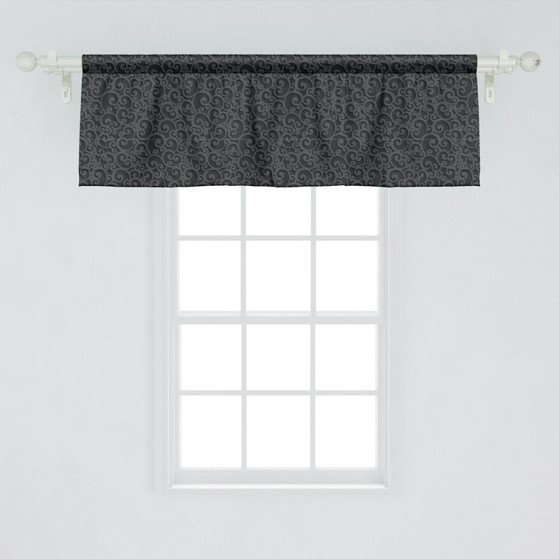 Ensemble de 2 cantonnières gris foncé Ambesonne, L 54 po x L 18 po