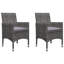 Bistro Set Patio Table and Chair Set Poly Rattan and Tempered Glass-606061168-606061175