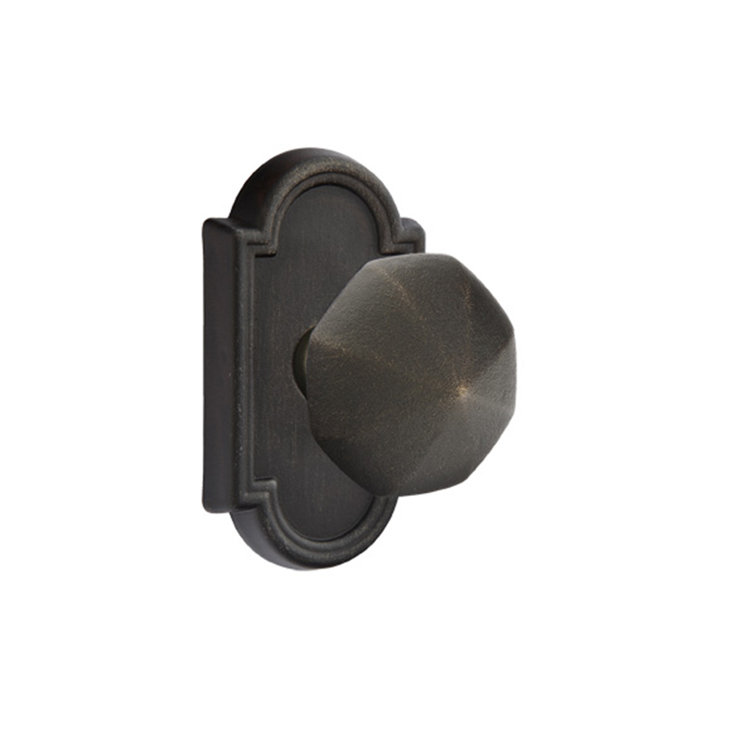 Emtek Privacy Knobset w/ Tuscany #11 Rosette and Octagon Knob