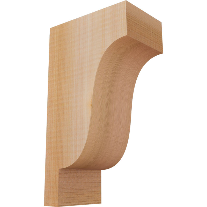 Newport Corbel, H 10 po x l 3,5 po x P 6 po, Cèdre rouge, Lisse