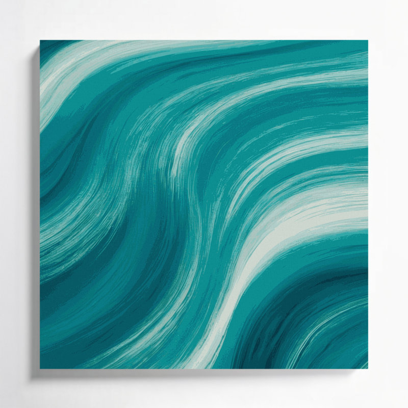 Art abstrait sur toile abstrait vert 12, H 12 po x l 12 po