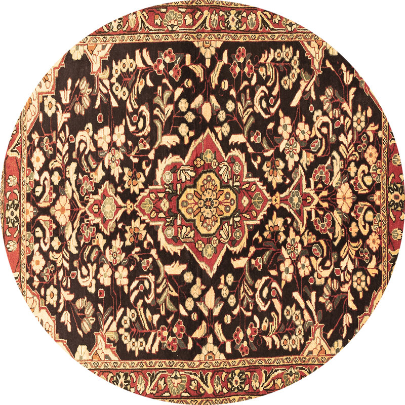 Tapis brun traditionnel Traditional 1055, Rond 3 pi