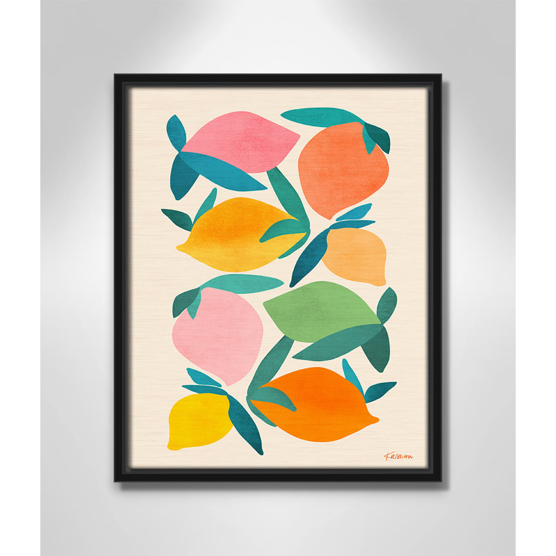 Imprimé «Wild Mango» par Gallagher, Toile avec cadre, L 12,5 po x H 15,5 po, Cadre flottant noir