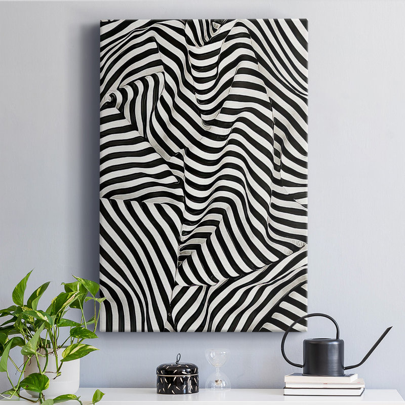 «Black White Bold And Bright I», reproduction d'art sur toile, H 27 po x l 18 po