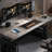 Gray Rectangular Sintered Stone Standing desk-832799908
