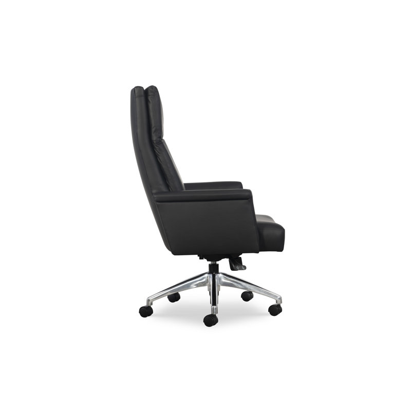 H&M Custom Upholstery Swivel Executive Chair, Fergus Navy