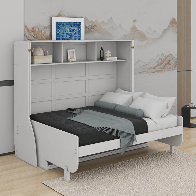 Lit escamotable double avec bureau