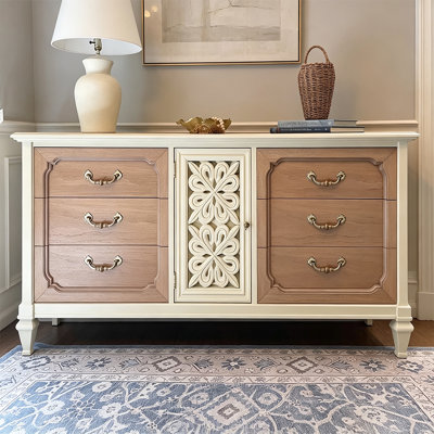 French-style vintage multi-color entrance cabinet