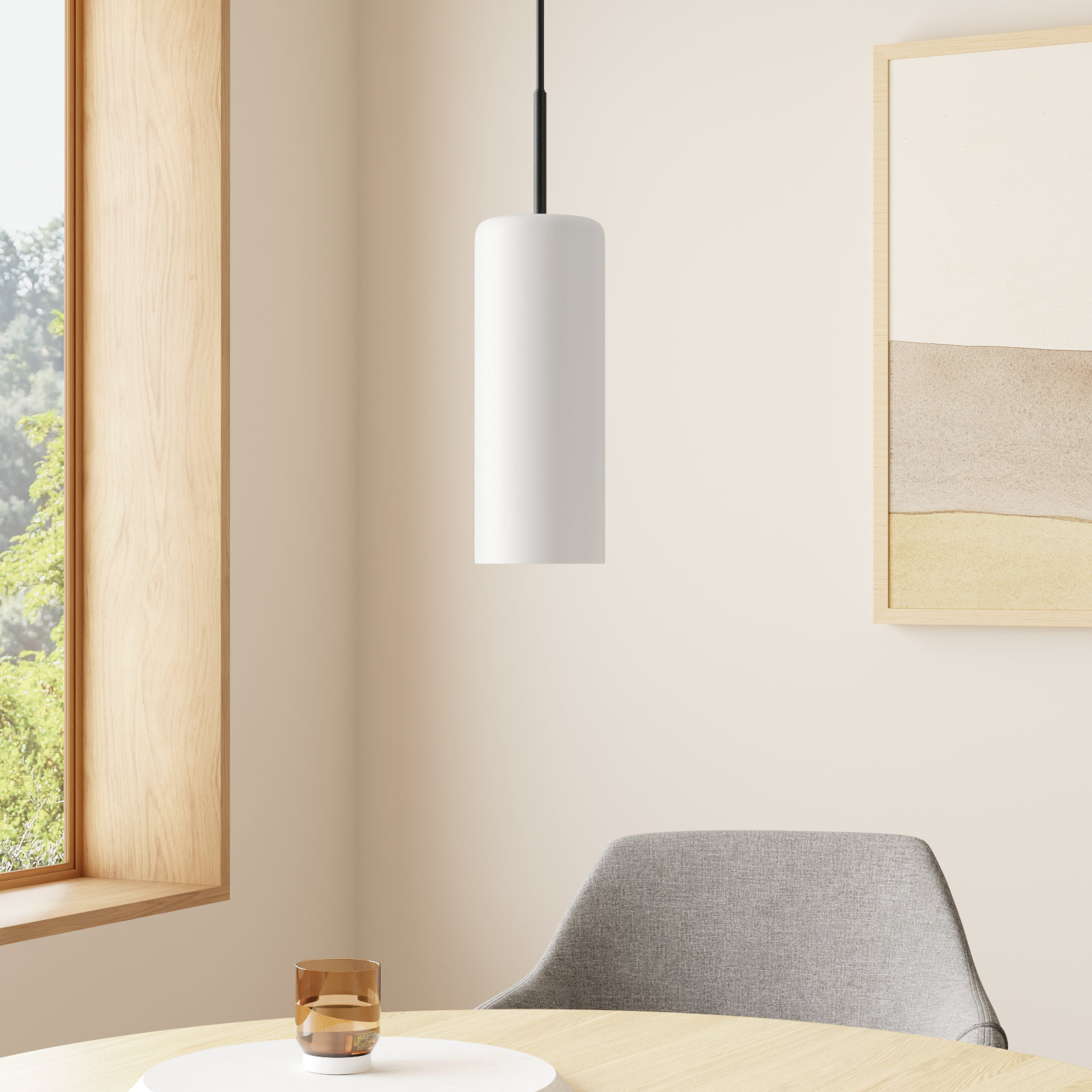 Troy Single Light Glass Pendant