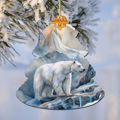Ornement en forme d'arbre de Noël Frost Crest Bear