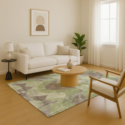 Premium Machine Washable Maag AMF1786 Swirls Rug