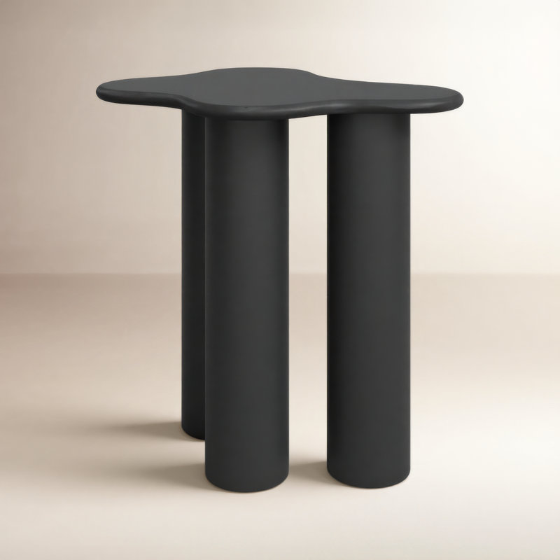 Brookfield Iron Top End Table, Black