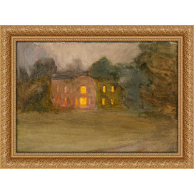 A Great House Lit at Night
