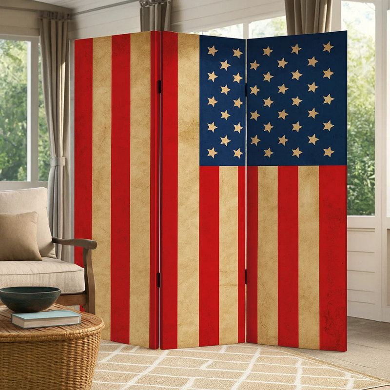 Drapeau américain en toile multicolore 84 po x 84 po Chauntel, 3, L 48 po x H 72 po