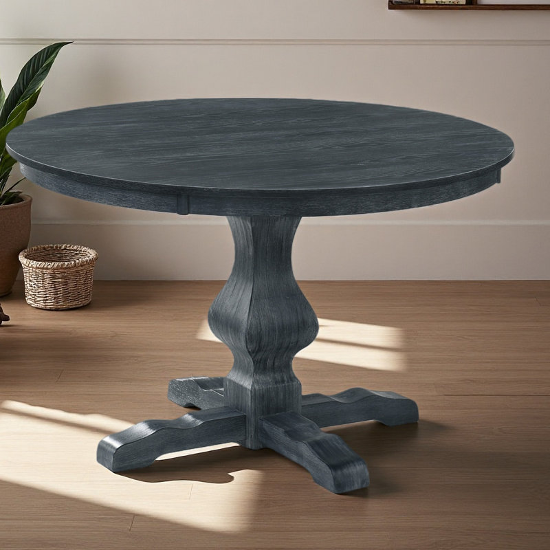 Table à manger ronde (2 boîtes), Gris anthracite