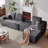 Cloud Sectional Sofa With U-Shape Chaise And Side Pockets , Modern Modular Design, Deep Seating, Upholstered Couch For Living Room/Bedroom, No Assembly Required , Grey,Right-1742499118-1742499122