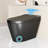 Smart Toilet With Bidet Built In, Auto Open/Close Seat, Siphonic Jet For Efficient Flushing, Warm Water And Dryer, Multiple Washing Flushing Options - Black Unique One Piece In Bidet, Water, Night ,