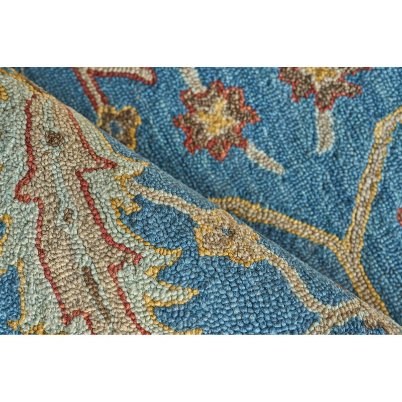 Newport hand-tufted New Zealand Wool Blue/Ivory Area Rug, 14'X18'
