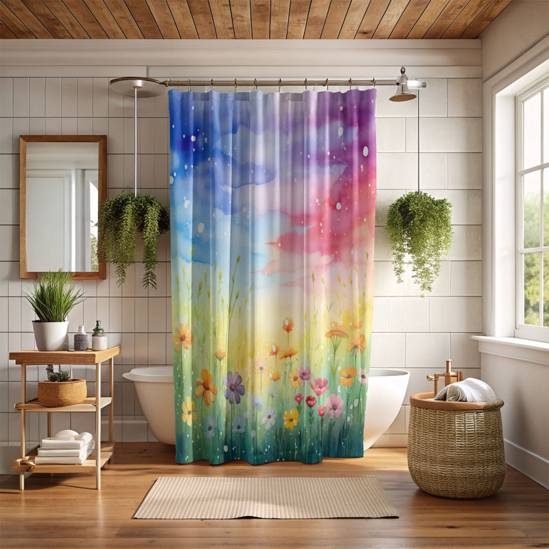 Dreamy Scene - Rideau de douche standard 1 pièce, H 74 po x l 71 po