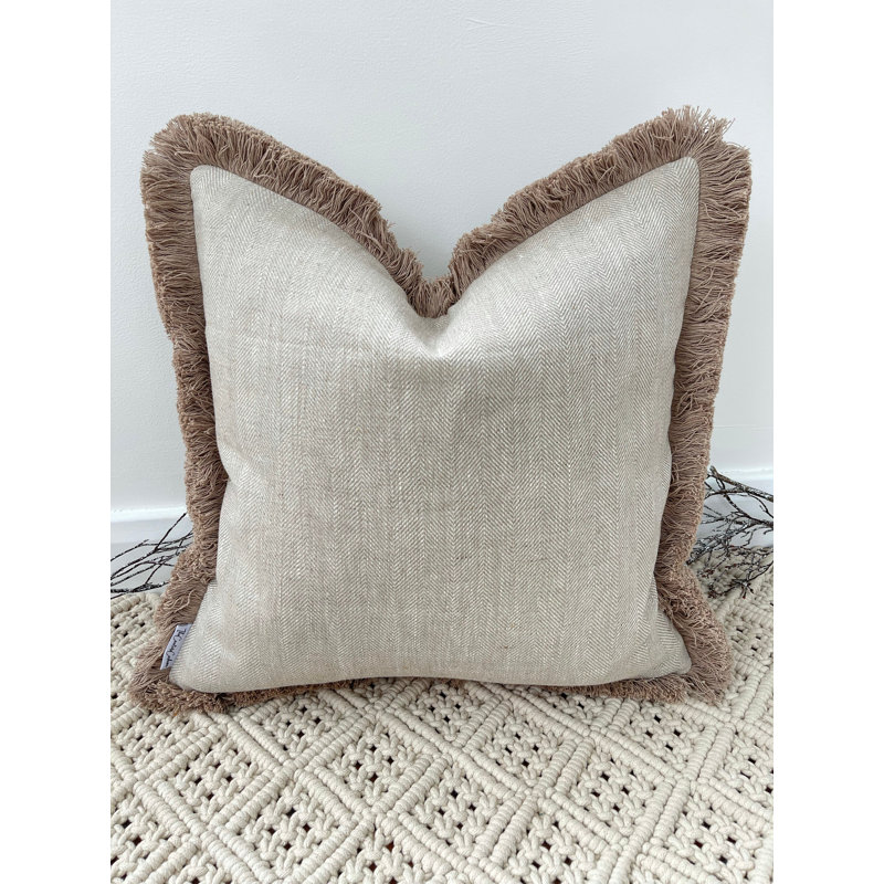 Abstract Brown Square Cushion Cover
