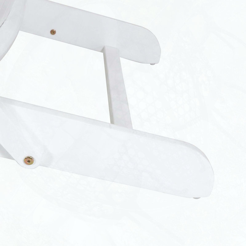 Chaise Adirondack pliante avec porte-gobelets, Blanc