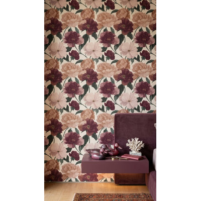 Décoration murale amovible fond blanc crème ivoire