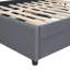 Élégant lit plateforme tapissier avec tête de lit en brique et 2 tiroirs - Support en lin stable gris, lit gigogne simple et tiroirs, maximisant l'espace, sans sommier-351184379