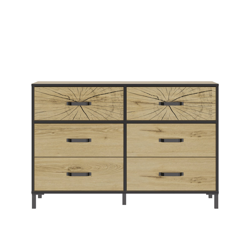 Paloalto 125 cm W Chest of 6 Drawers