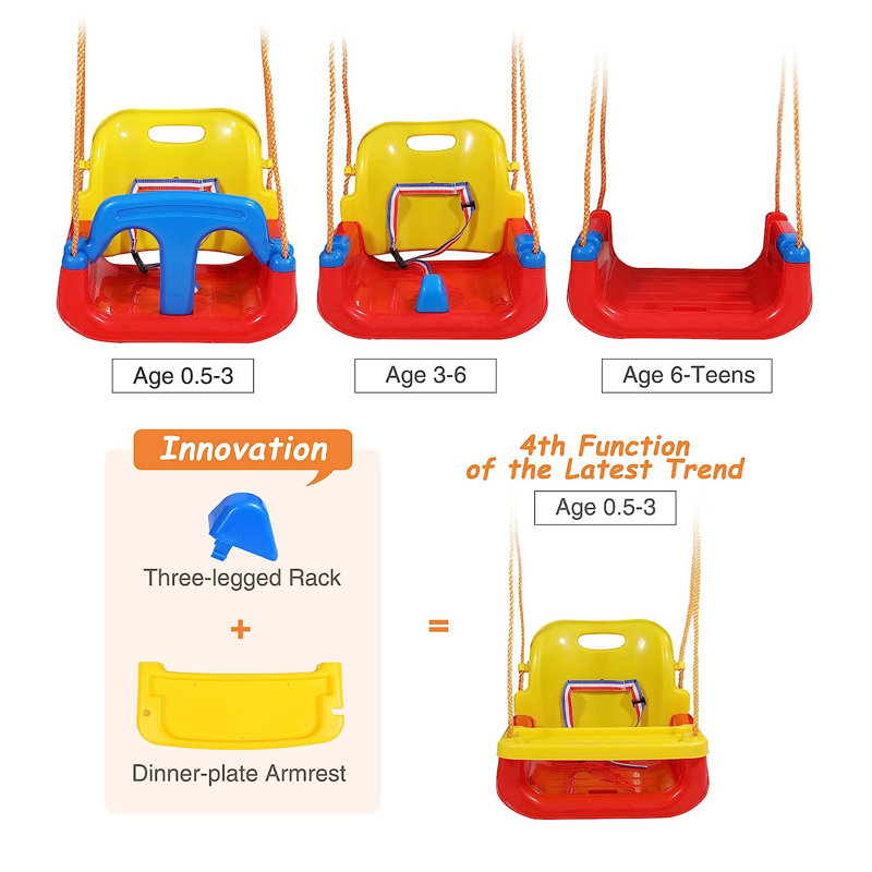 REDCAMP Plastic Bucket Swing with Chains