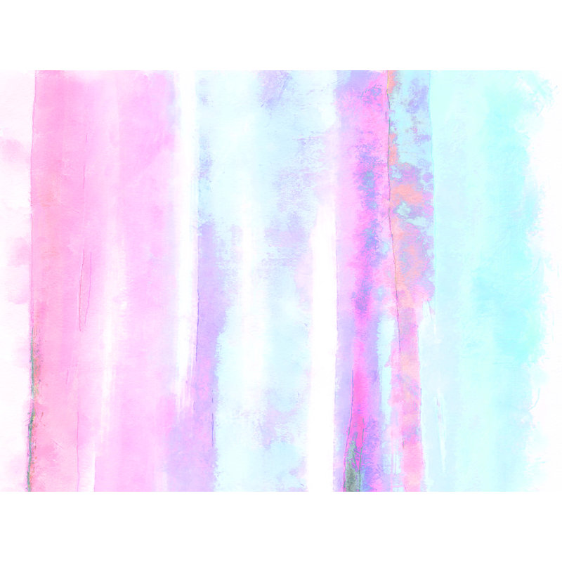Watercolor Stripes - Reproduction sur toile tendue, H 12 po x l 16 po