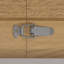 Extendable Dining Table 47"-63" – Solid Wood Tabletop With Cross Metal Base – Seats 4-6, Stainless Steel Frame-2014868829