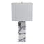 Lampe de table 24 x 12 po en albâtre, blanc