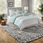 Ensemble de literie confortable 8 pièces, microfibre douce, écume de mer moderne / design gris pour la maison