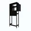 Support de rangement polyvalent pour la toilette et les salles de bain indépendantes, conception peu encombrante en noir